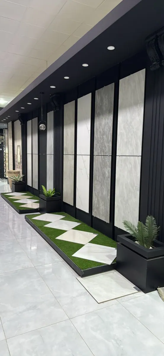 Premium design center with large-format porcelain displays